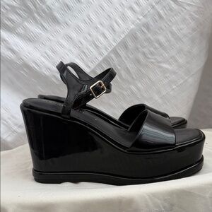Madden Girl Black Wedge Sandals